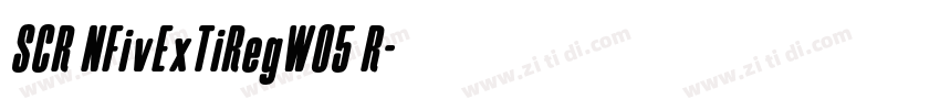 SCR NFivExTiRegW05 R字体转换
